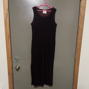 Elegant Vintage Velvet Kids Maxi Dress - Maroon